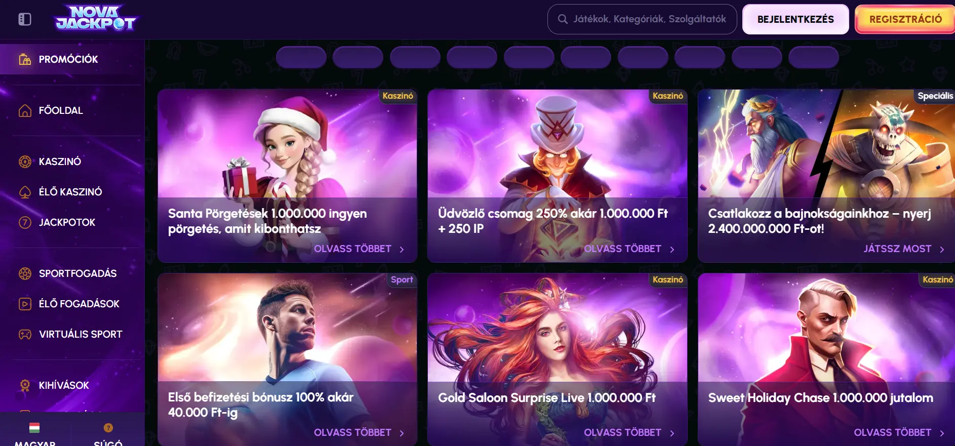 Novajackpot screenshot