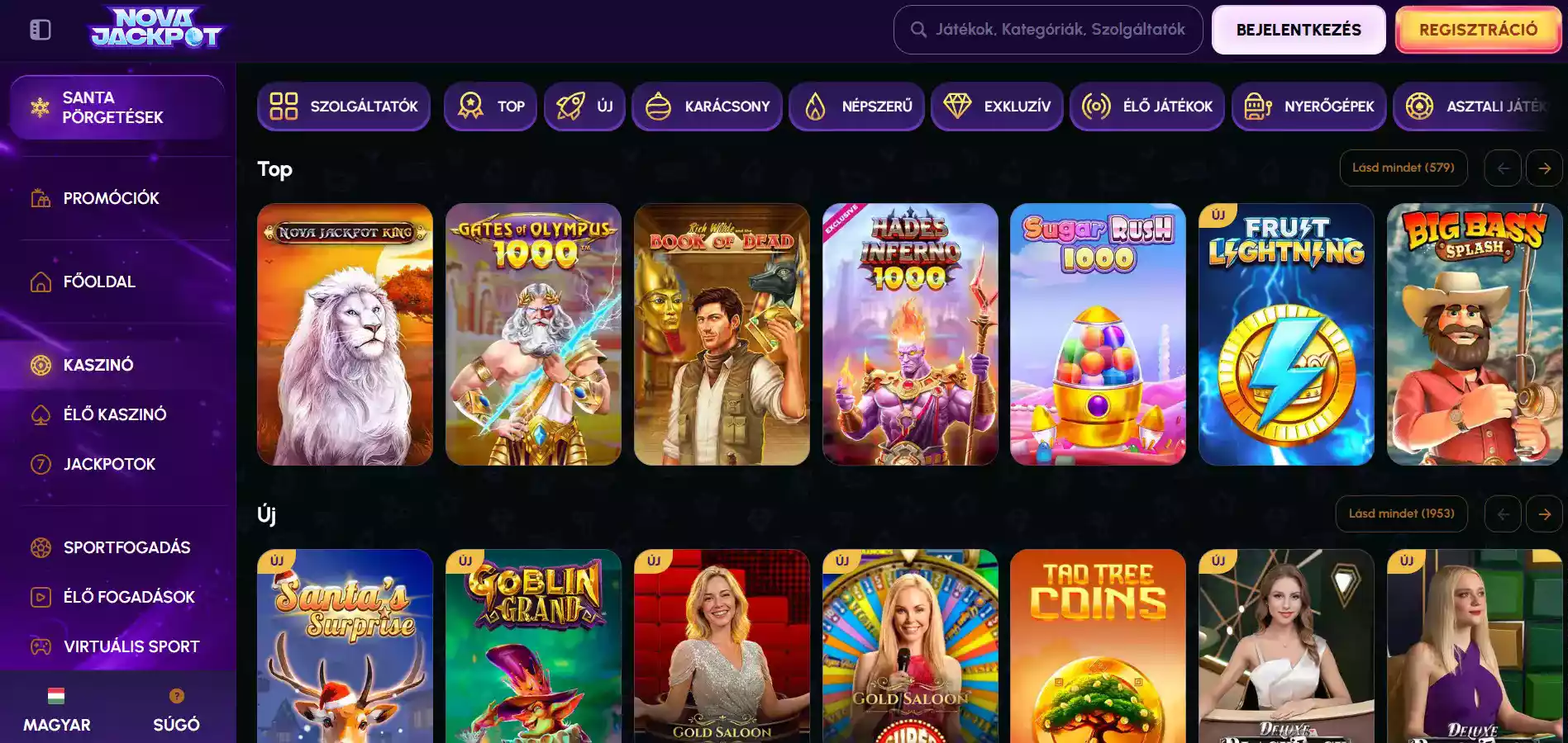 Novajackpot screenshot